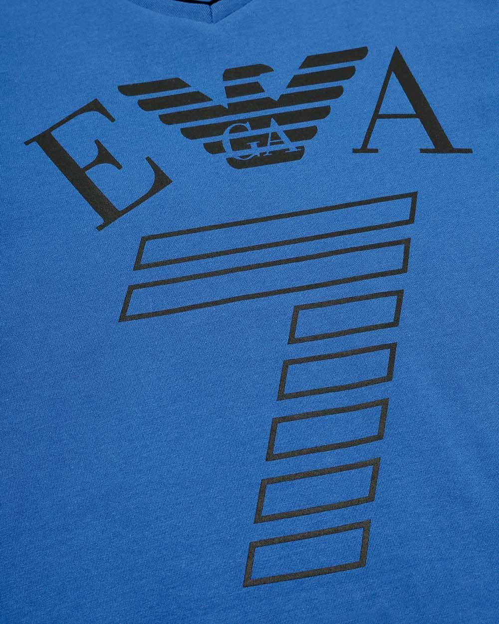 EA7 LOGO T-SHIRT WITH ROUND NECK