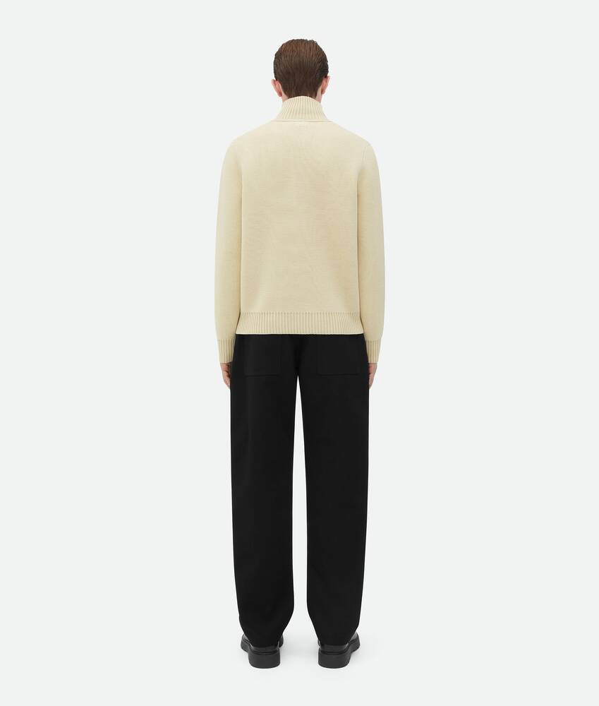 Bottega Veneta Wool Half-zip Sweater In Yellow