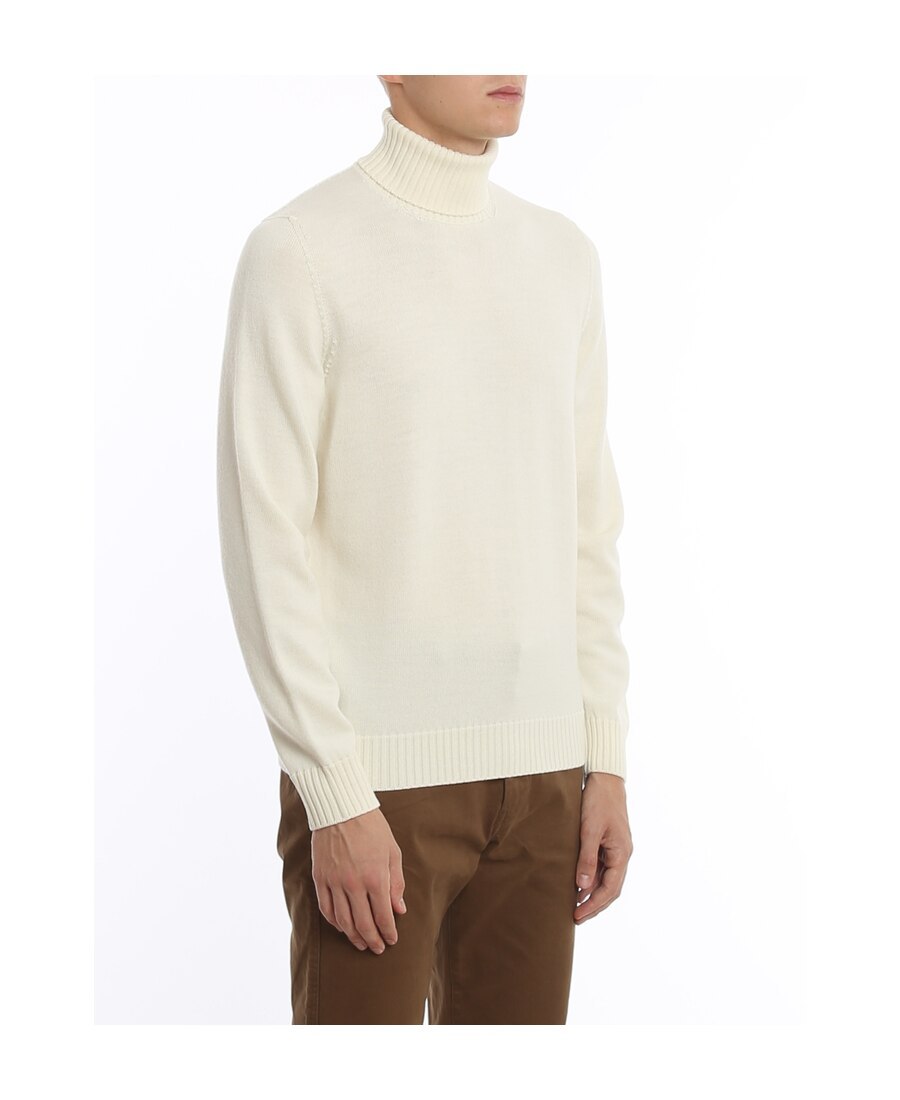 Drumohr Roll Neck Jumper In Nude
