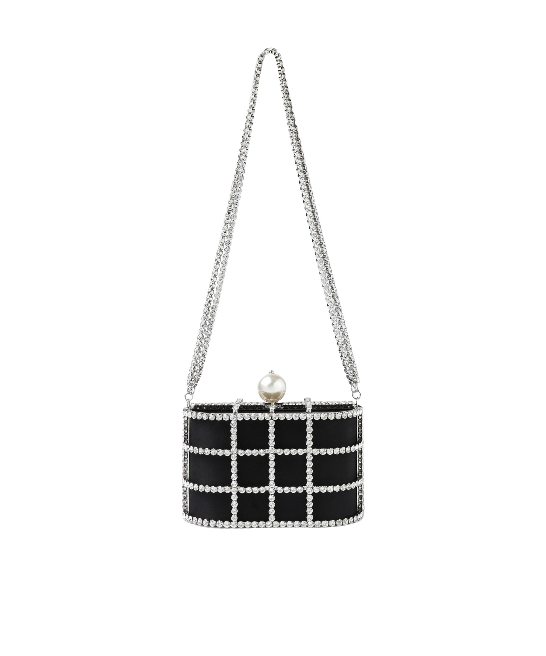 Rosantica Crystal Embellished Shoulder Bag In Black