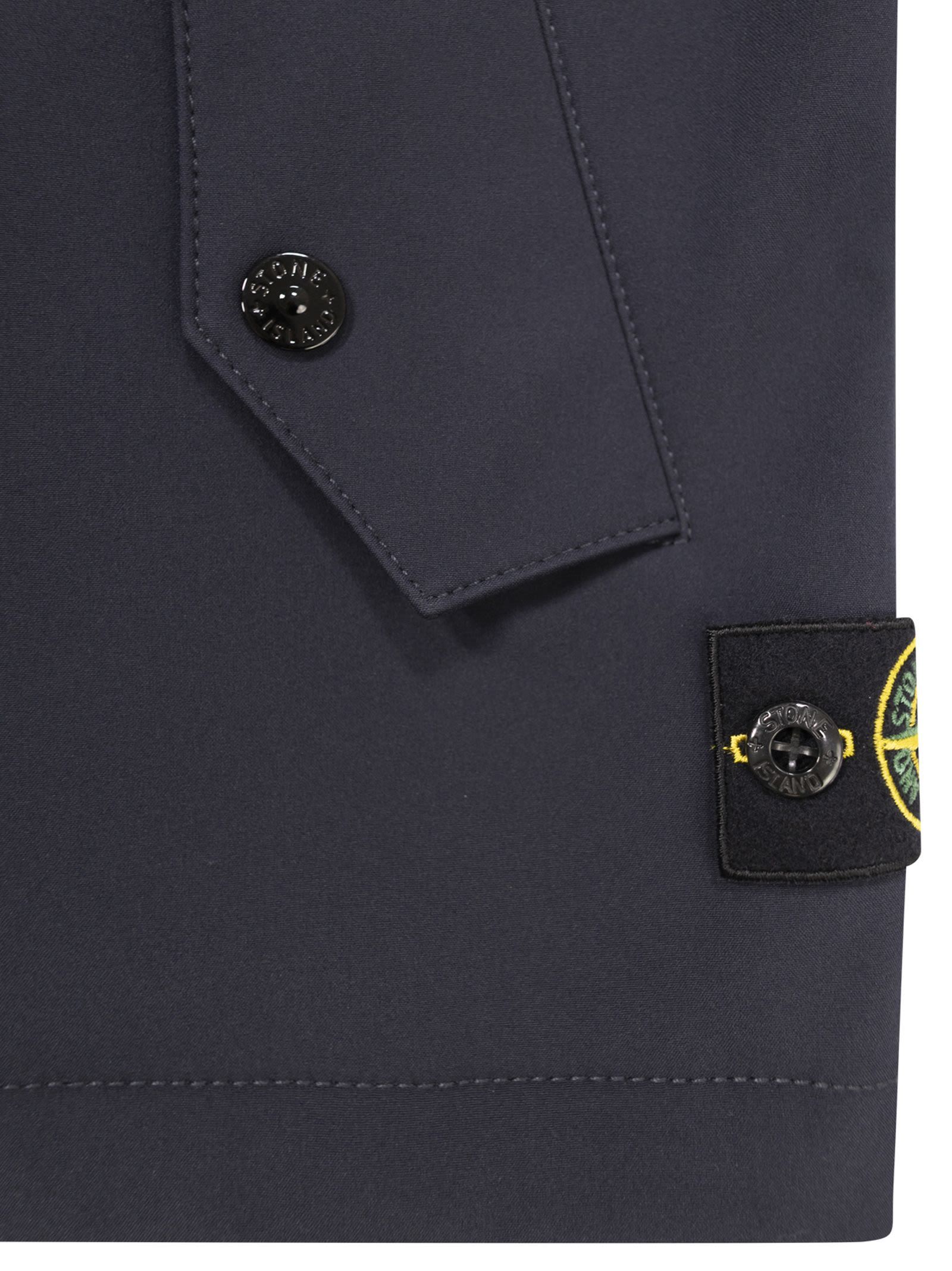 Stone Island Water- And Wind-resistant Membrane Waistcoat In Blue