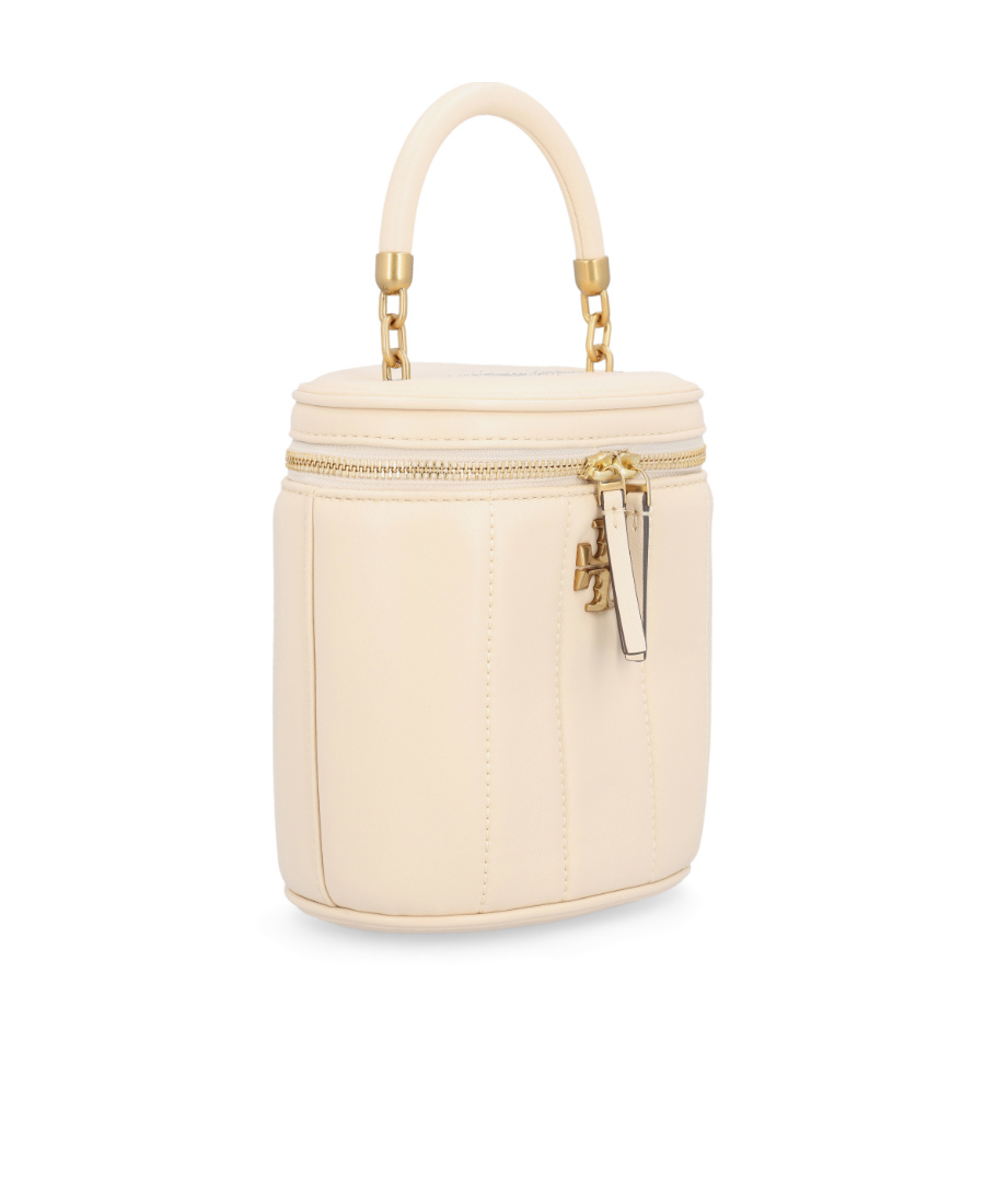 TORY BURCH LOGO-PLAQUE LEATHER TOTE BAG