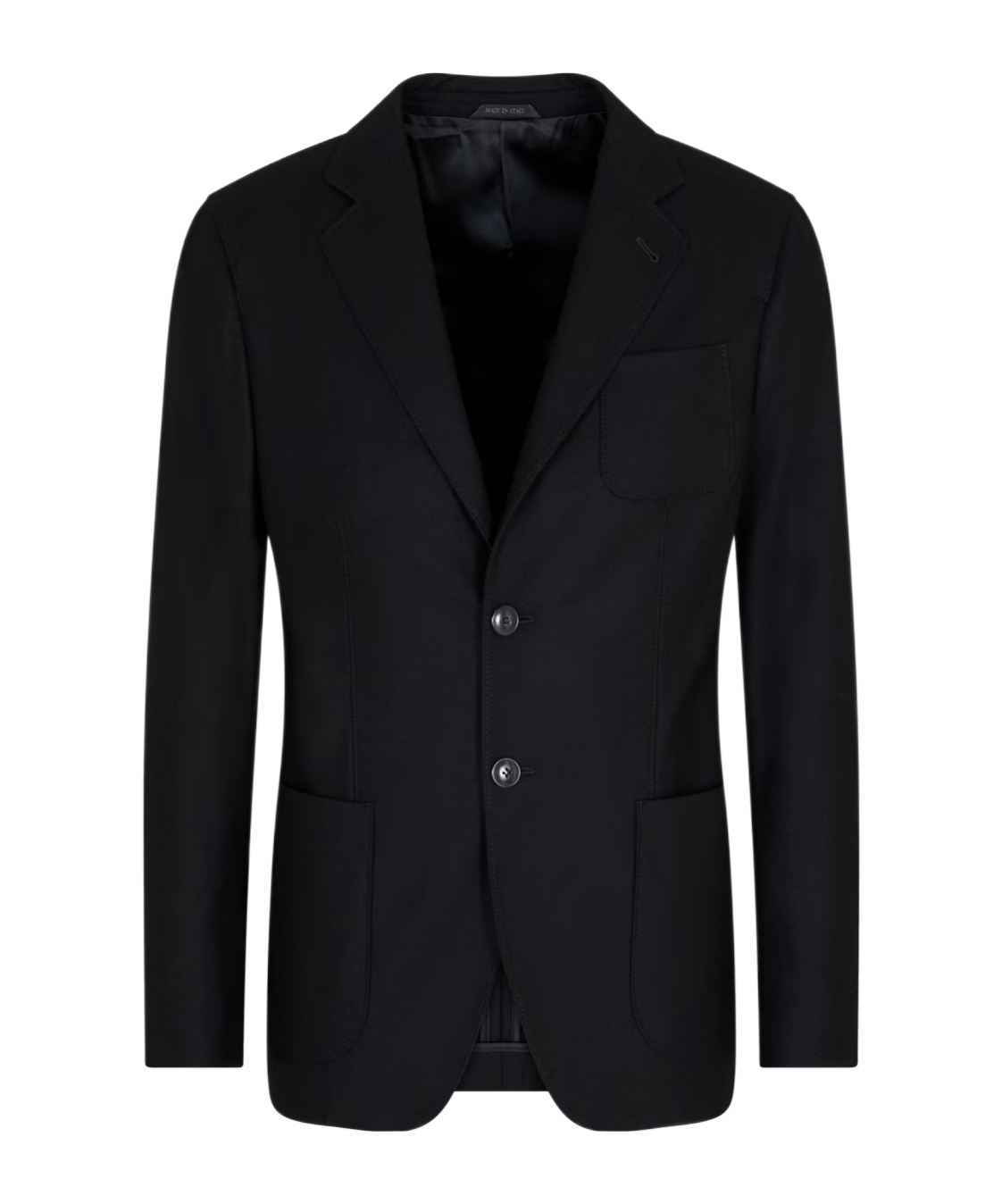 Giorgio Armani Upton Line Single-breasted Jacket In Stretch Cashmere Drap In Black