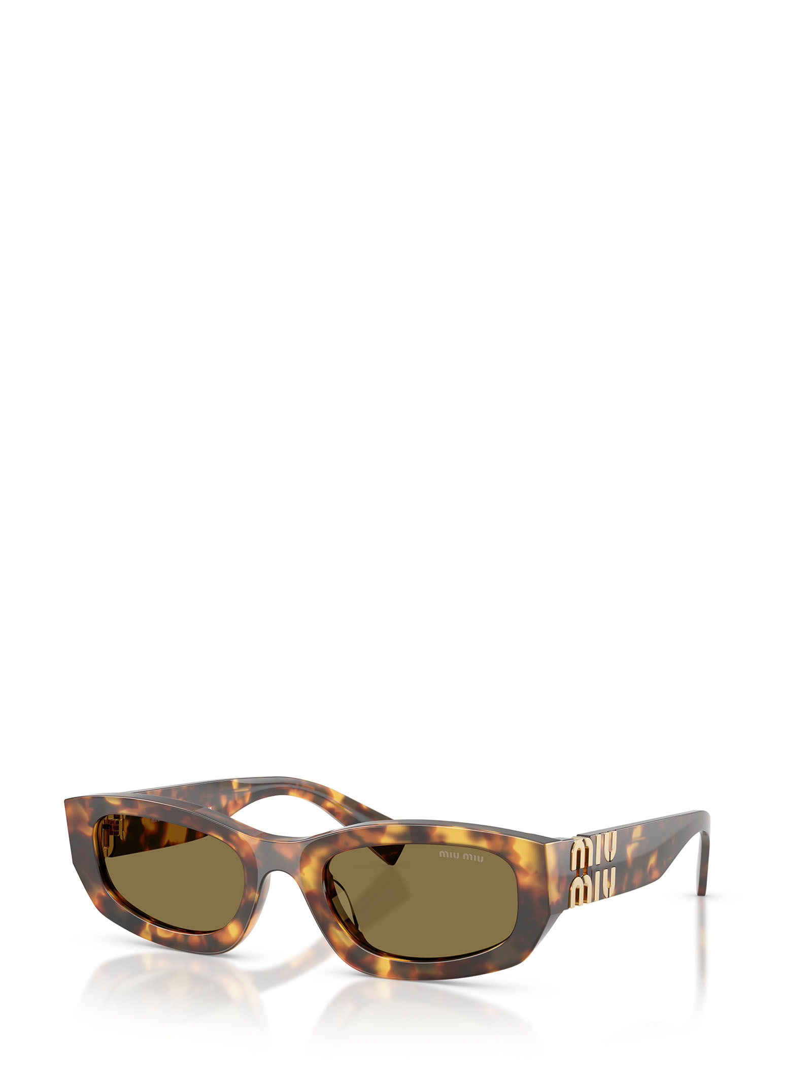 Miu Miu Rectangle-frame Sunglasses In Brown