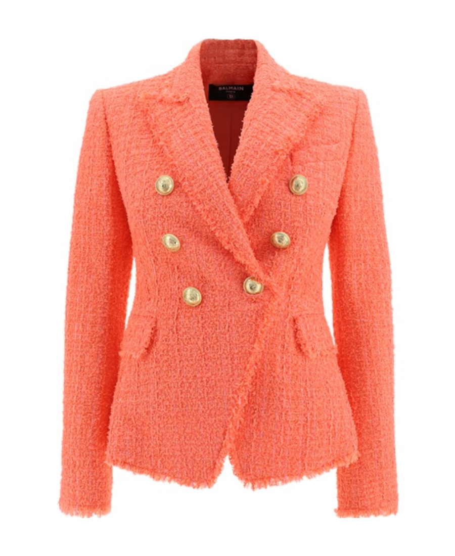 BALMAIN DOUBLE-BREASTED TWEED JACKET