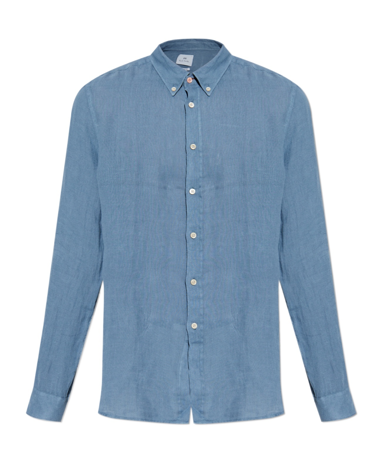 Ps By Paul Smith Button-up Chambray Shirt In Blue