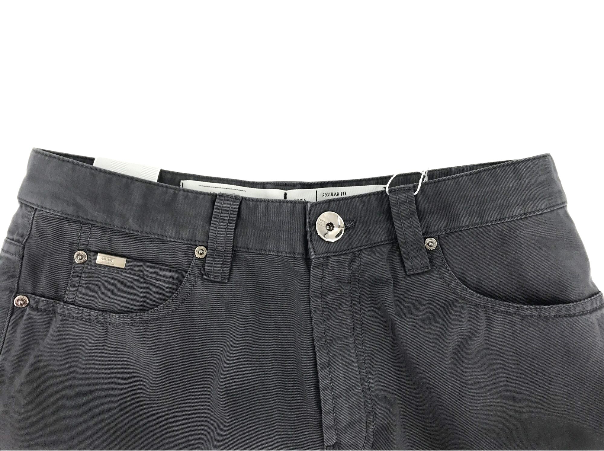 Shop Armani Collezioni Logo Details Jeans In Black
