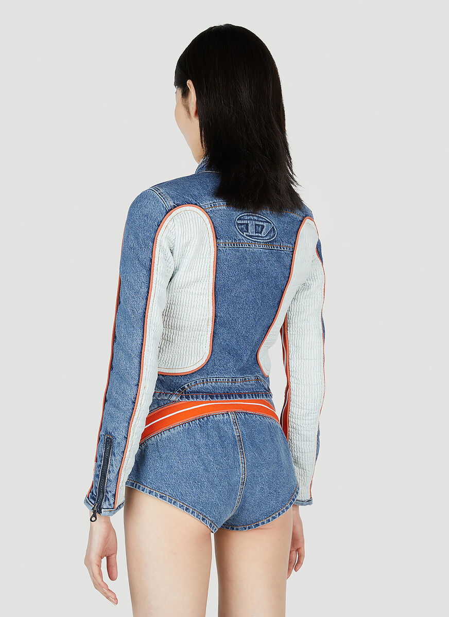 DIESEL DE-LIGHT-S CONTRAST-PANEL BIKER JACKET