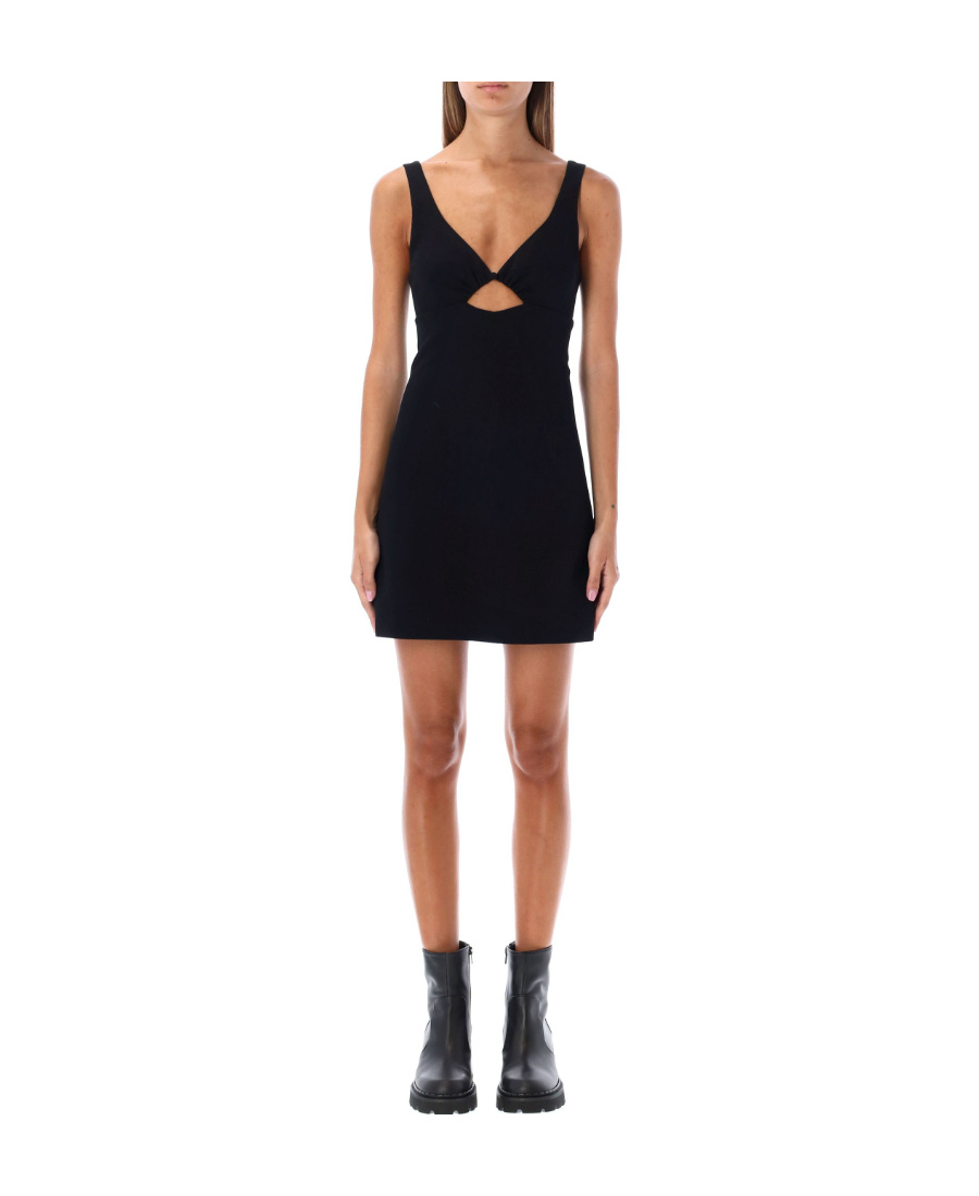 Ami Alexandre Mattiussi Ami Paris Cut-out Detail Mini Dress In Black