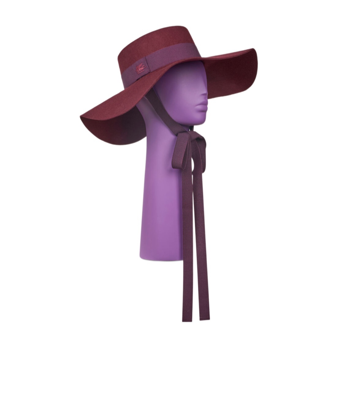 Etro Wool Hat With Embroidered Pegaso Logo In Purple
