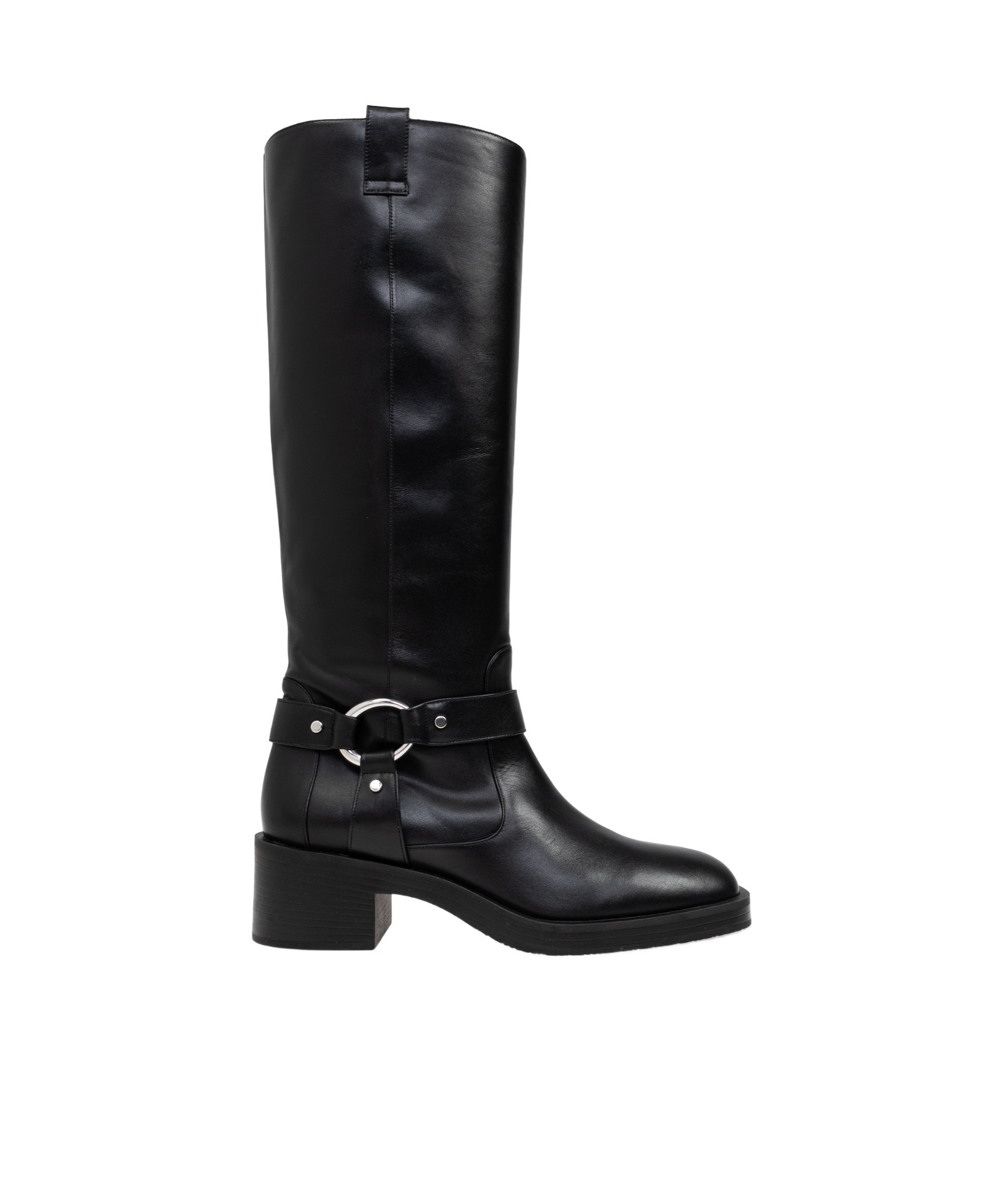Stuart Weitzman Biker Jax Knee-high In Black