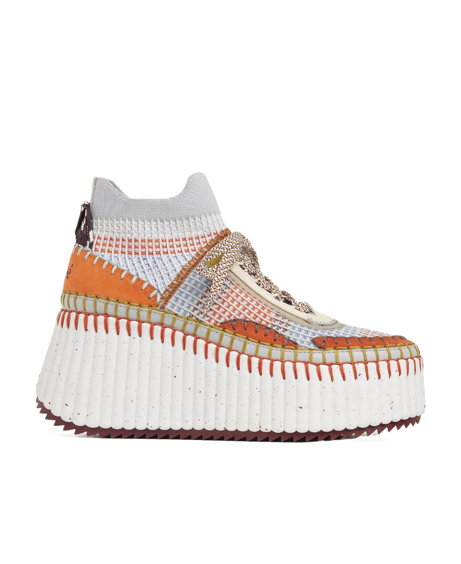 CHLOÉ NAMA HIGH-HEELED SNEAKERS