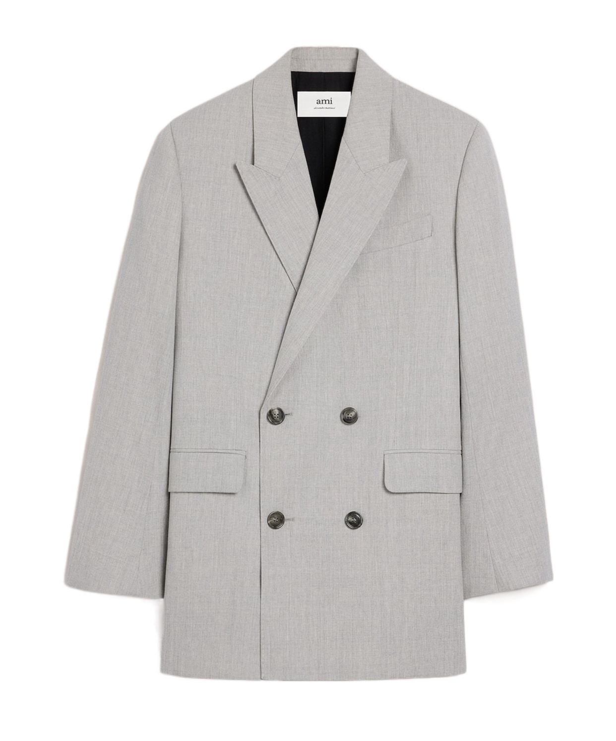 Ami Alexandre Mattiussi Ami Double-breasted Buttoned Blazer In Gray
