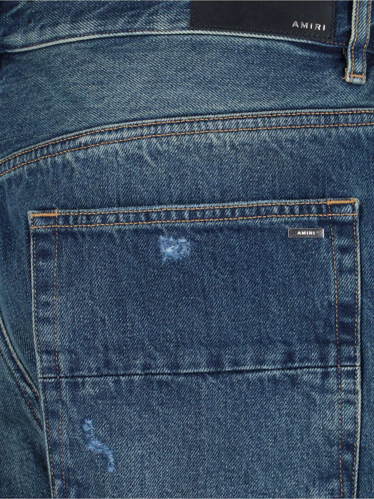 Amiri Jeans With Belt Loops In Blue