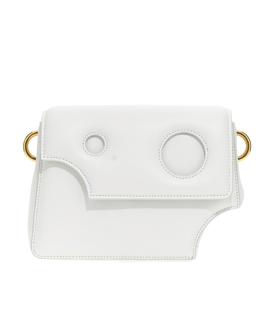 Off-white Burrow Leather Shoulder Bag In White