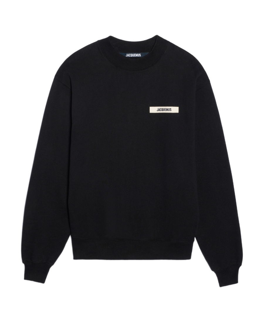 Jacquemus Le Sweatshirt Gros Grain In Black