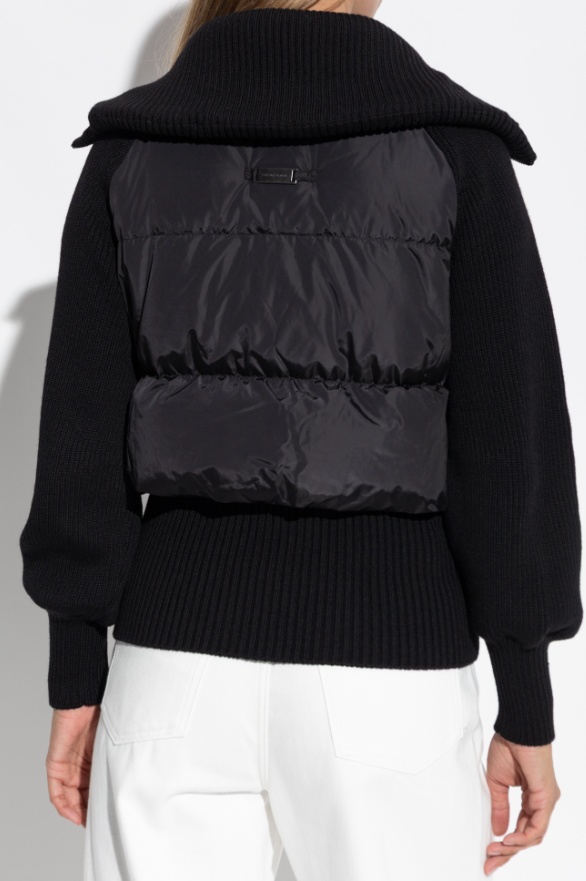 Canada Goose Long-sleeved Paneled Down Jacket In Black