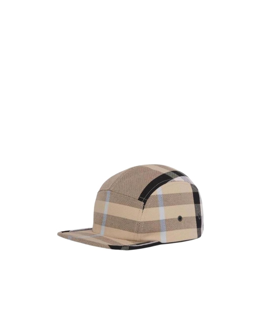 Burberry Check-print Canvas Cap In Brown