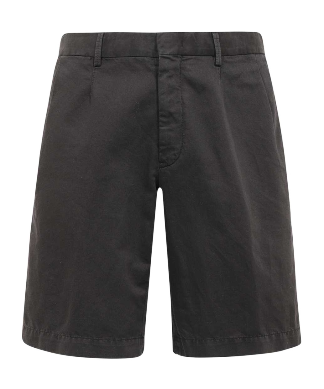 Zegna Pleated Chino Shorts In Black