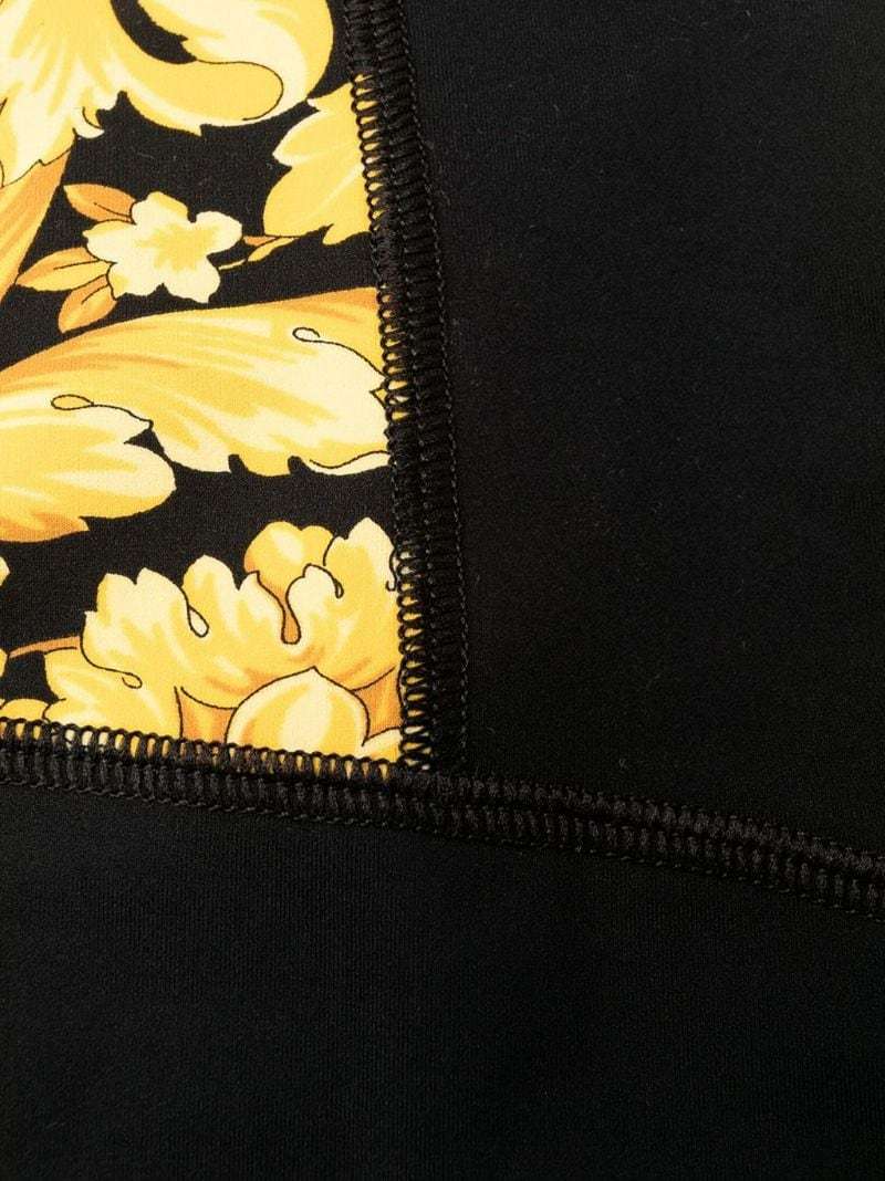 Versace Barocco-print Leggings In Black
