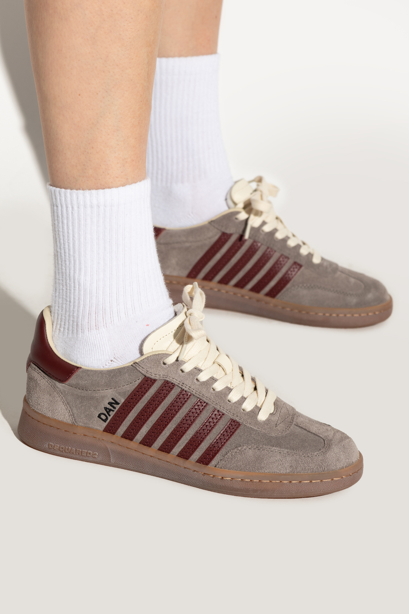 Dsquared2 Boxer Suede Sneakers In Gray