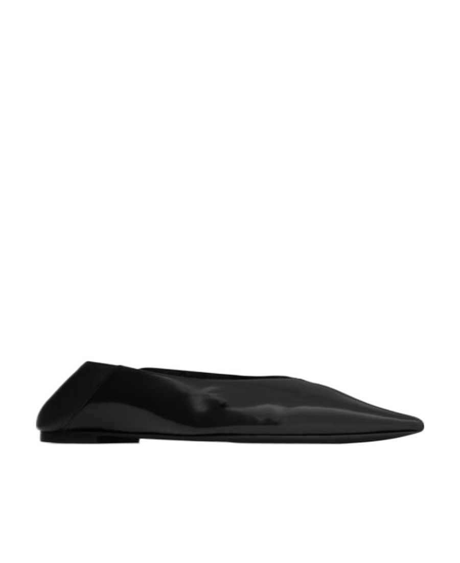 Saint Laurent Nour Pointed-toe Leather Mules In Black
