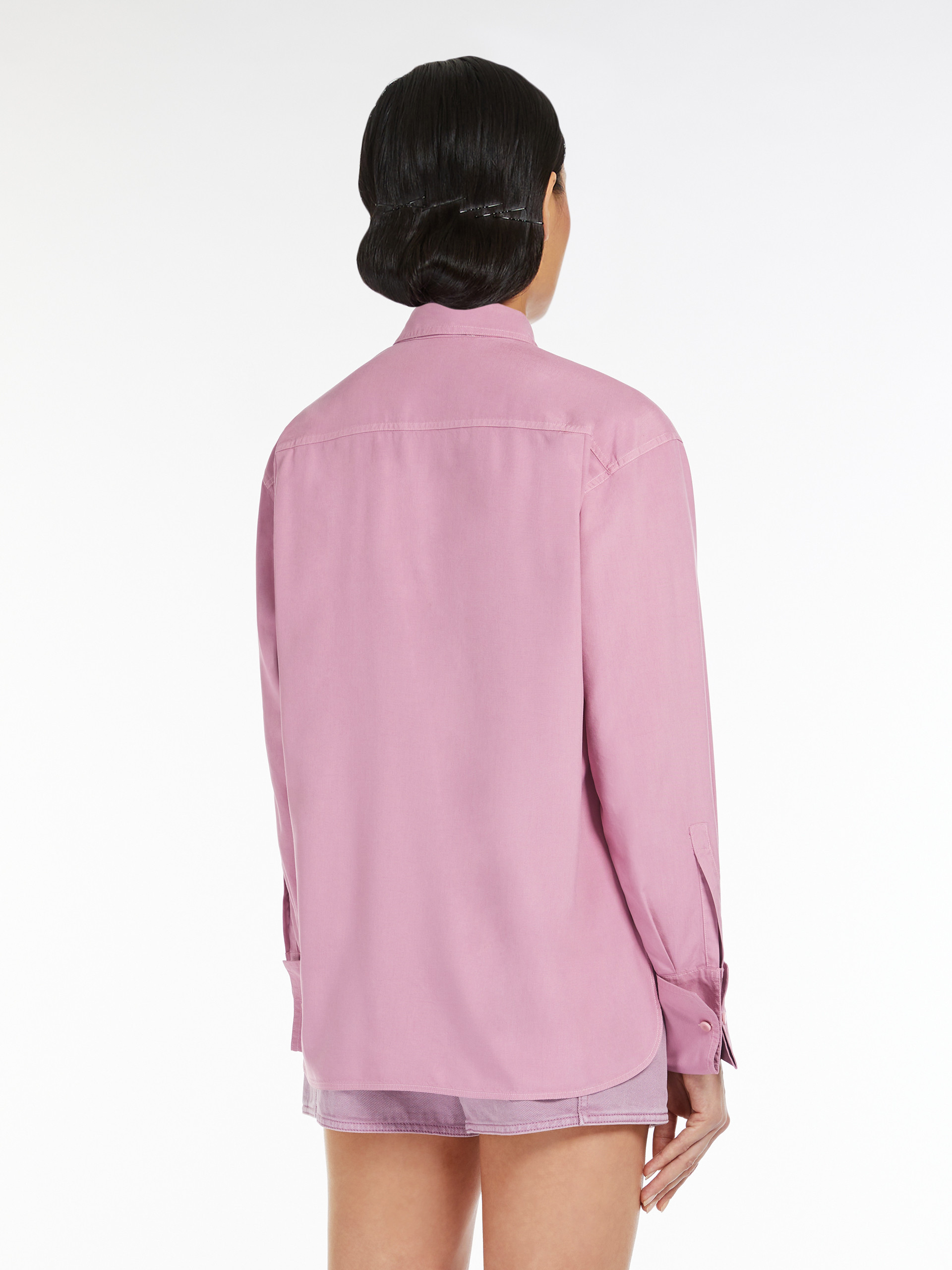 Max Mara Buttoned Long-sleeved Shirt In Pink