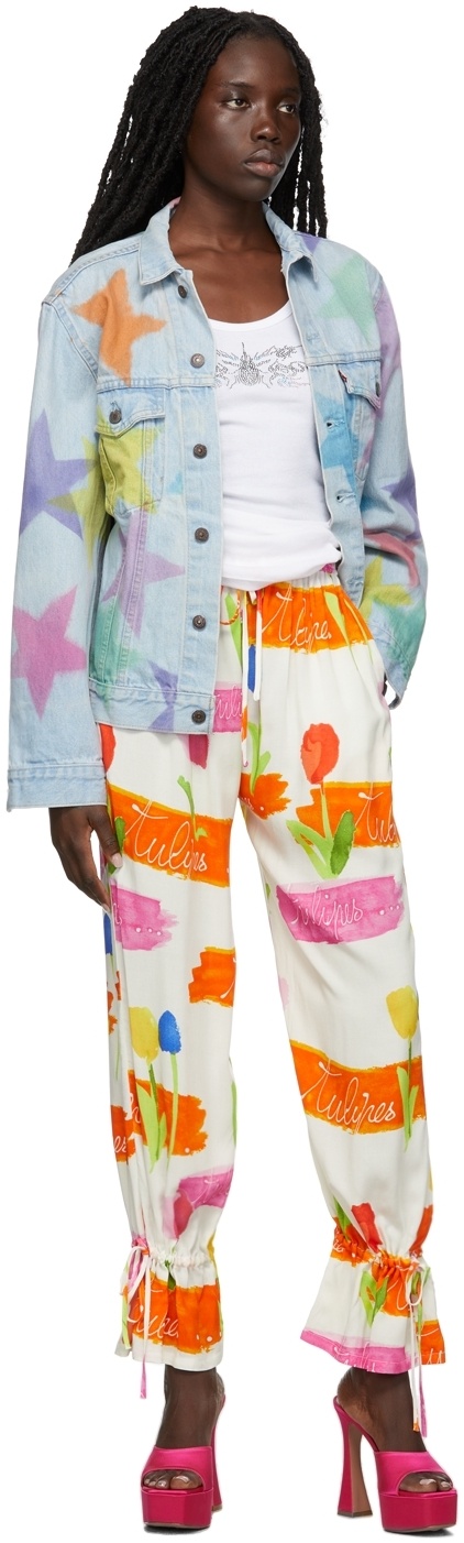 Collina Strada Multicolor Parkour Trousers In White