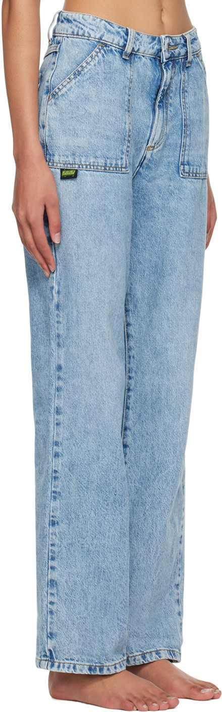 Avavav Blue Big Jeans In Blue