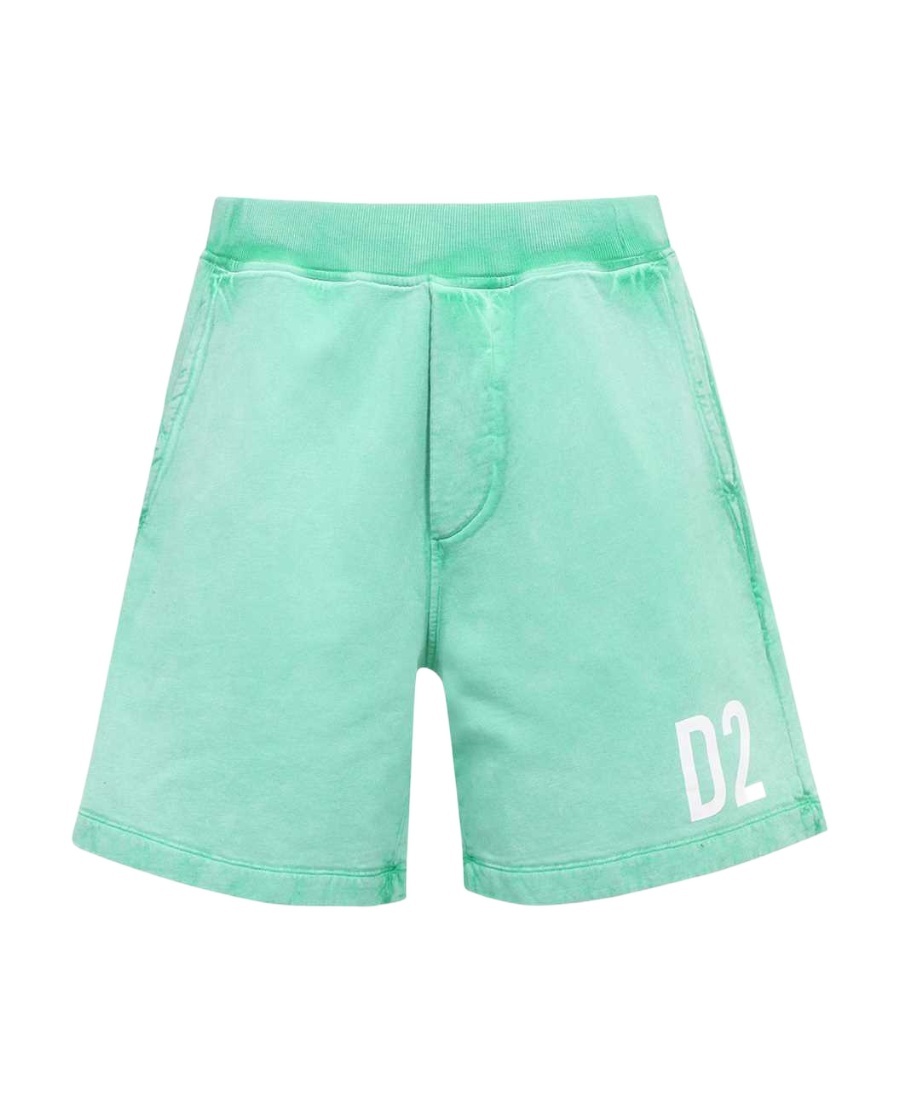 Dsquared2 Cotton Bermuda Shorts In Green