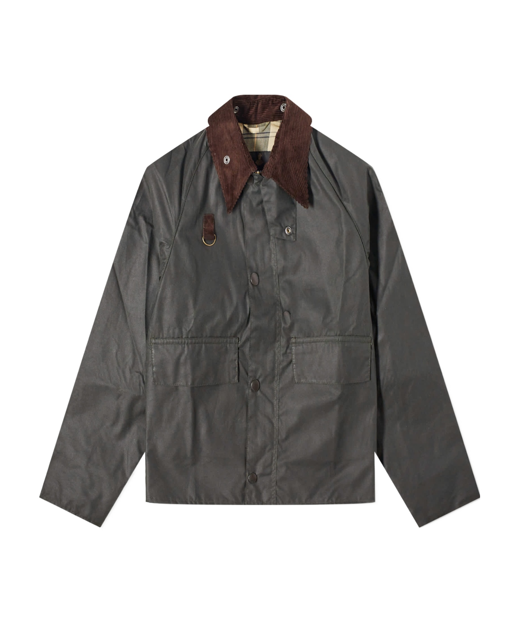 Barbour Spey Waxed Cotton Jacket In Black