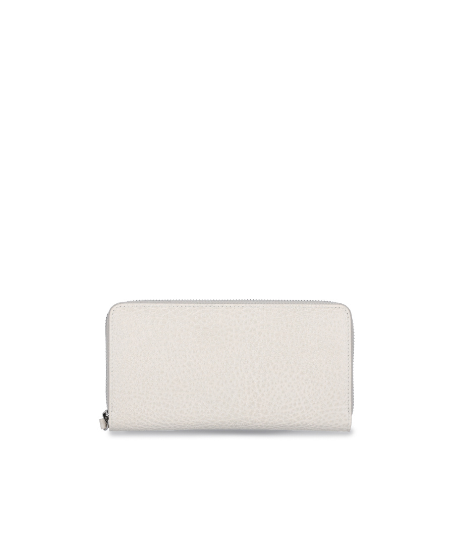 Maison Margiela Four-stitch Logo Zip-up Wallet In White