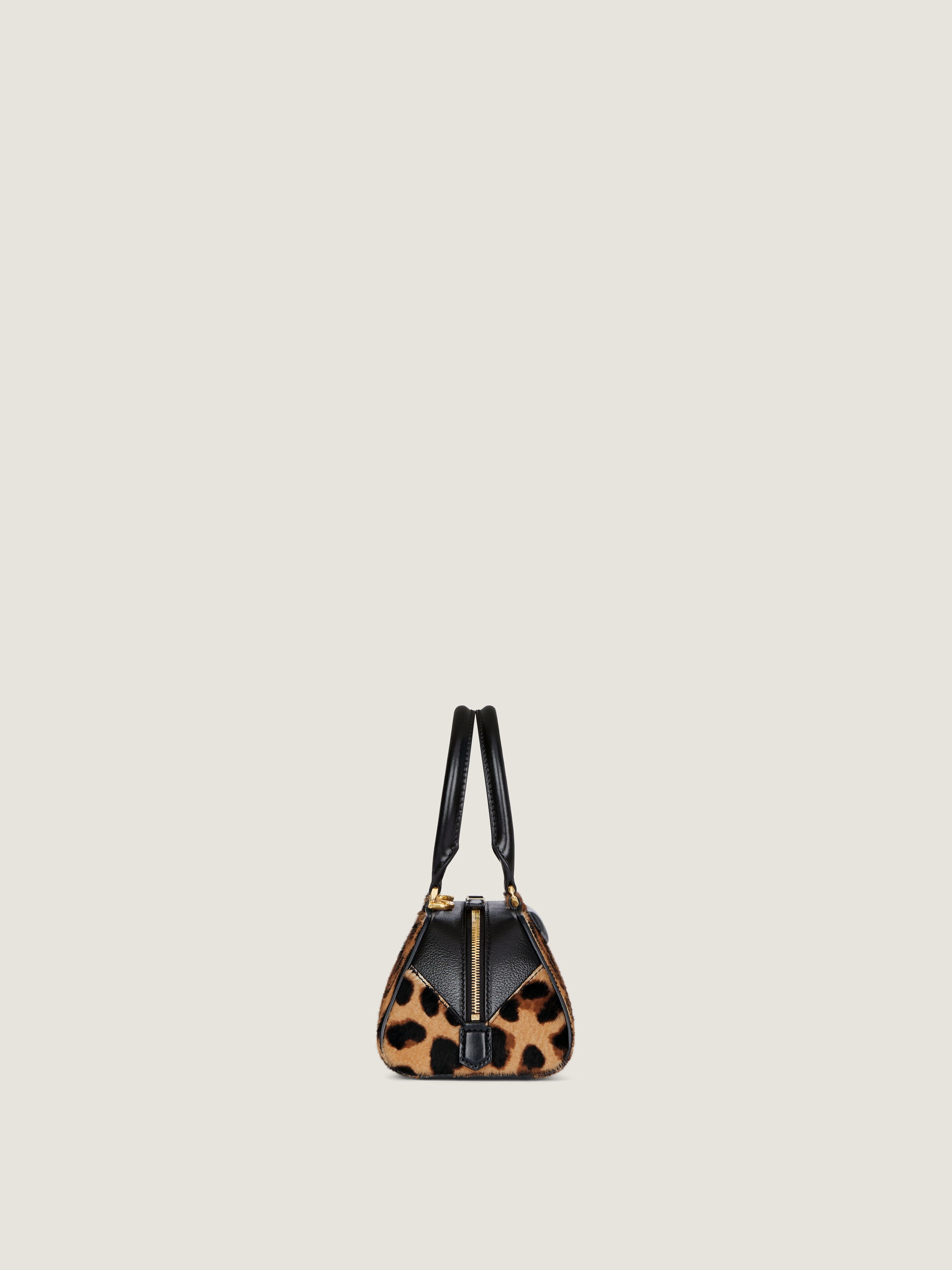 Givenchy Mini Antigona East-west Bag In Leather With Leopard Print In Multi
