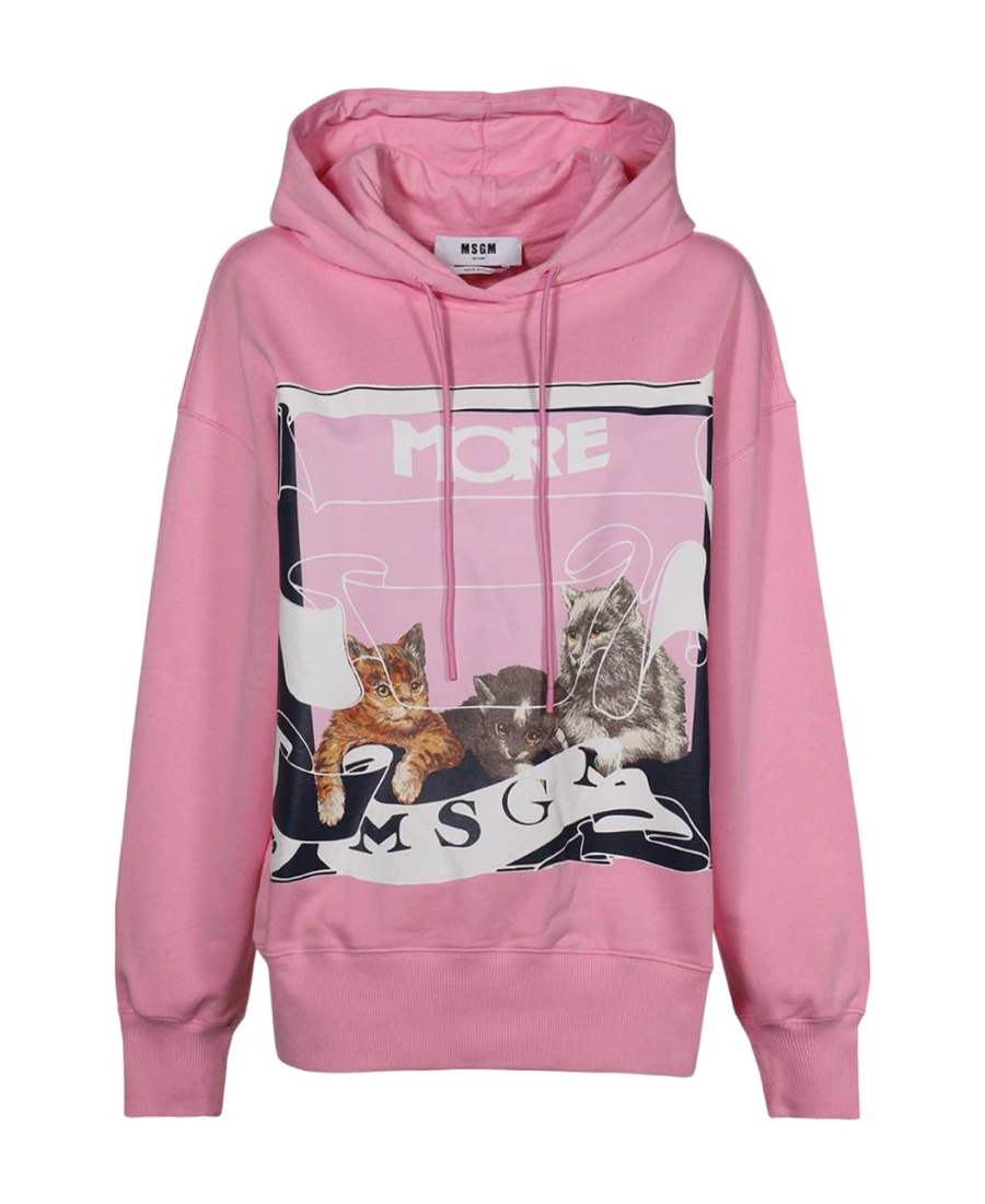 Msgm Long-sleeved Sweater In Pink