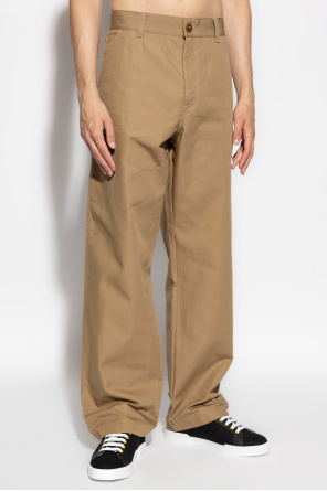 Versace Belt Loops Slacks In Brown