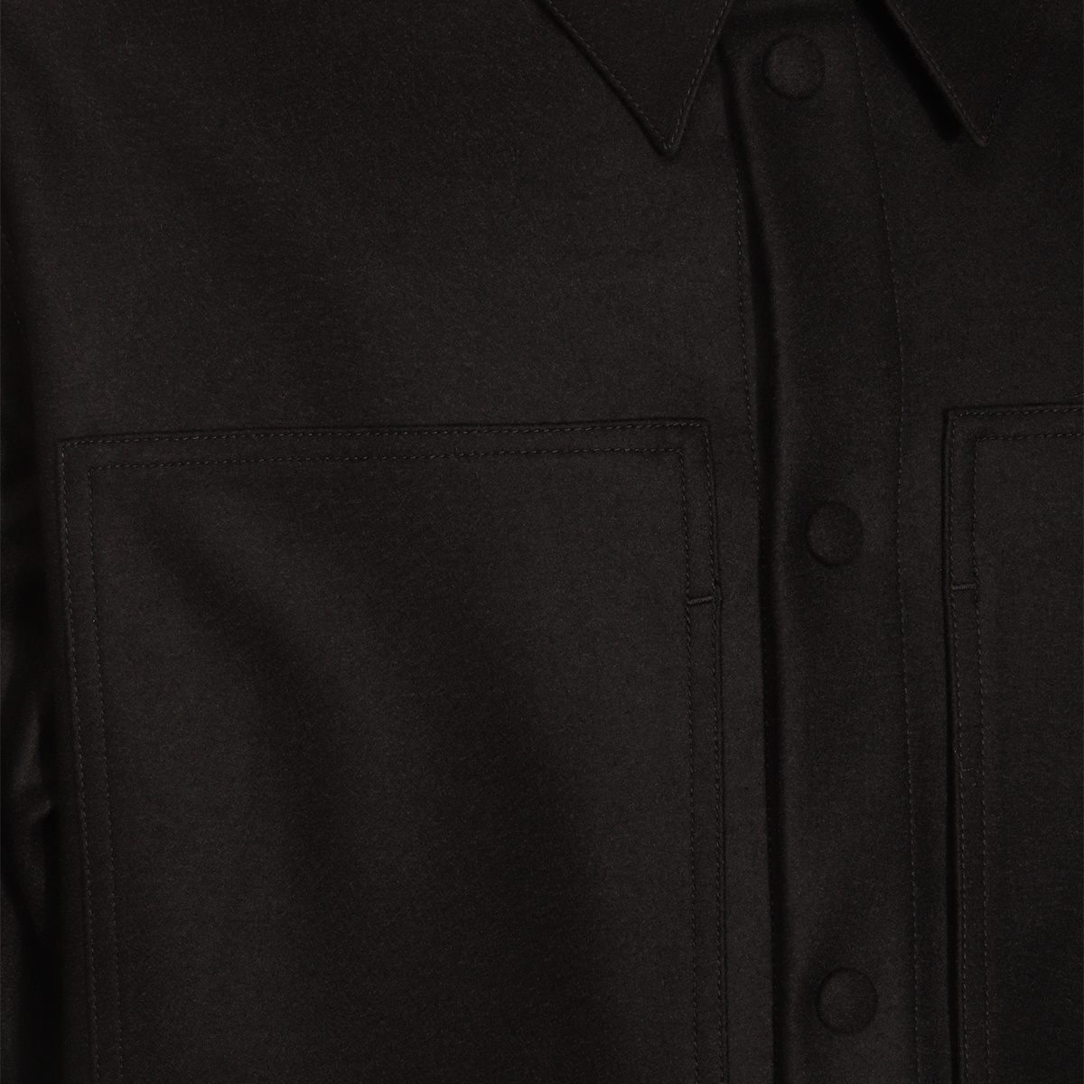 Jil Sander Man Shirt Black Size 42 Wool In Black