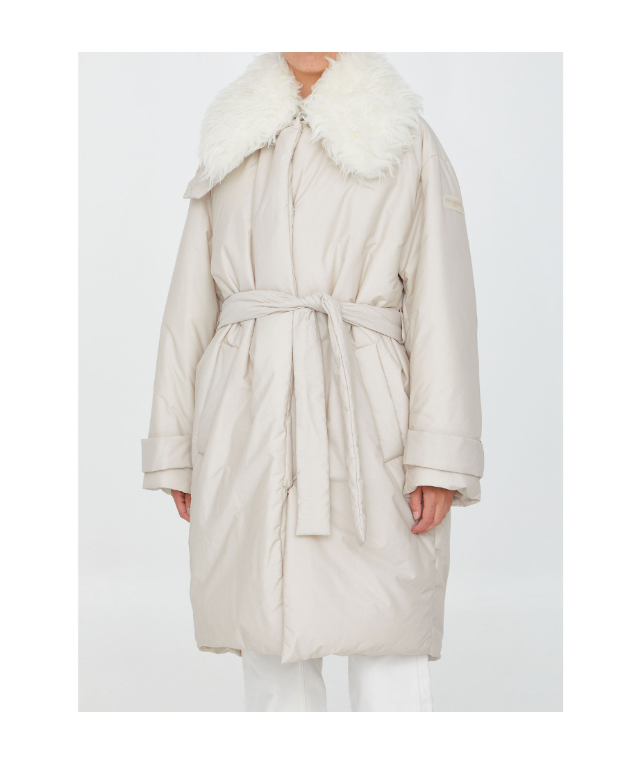 Stella Mccartney Logo Down Jacket In White