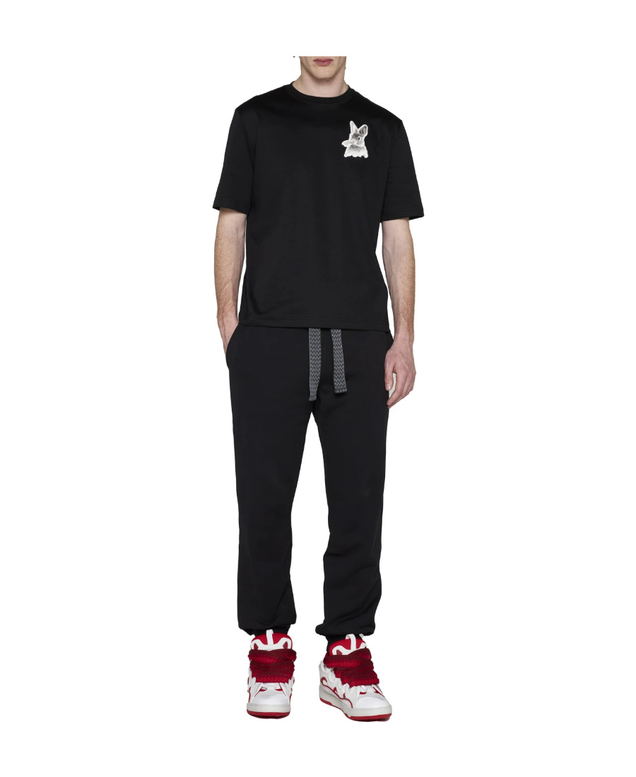 Lanvin L Rabbit Patch T-shirt In Black