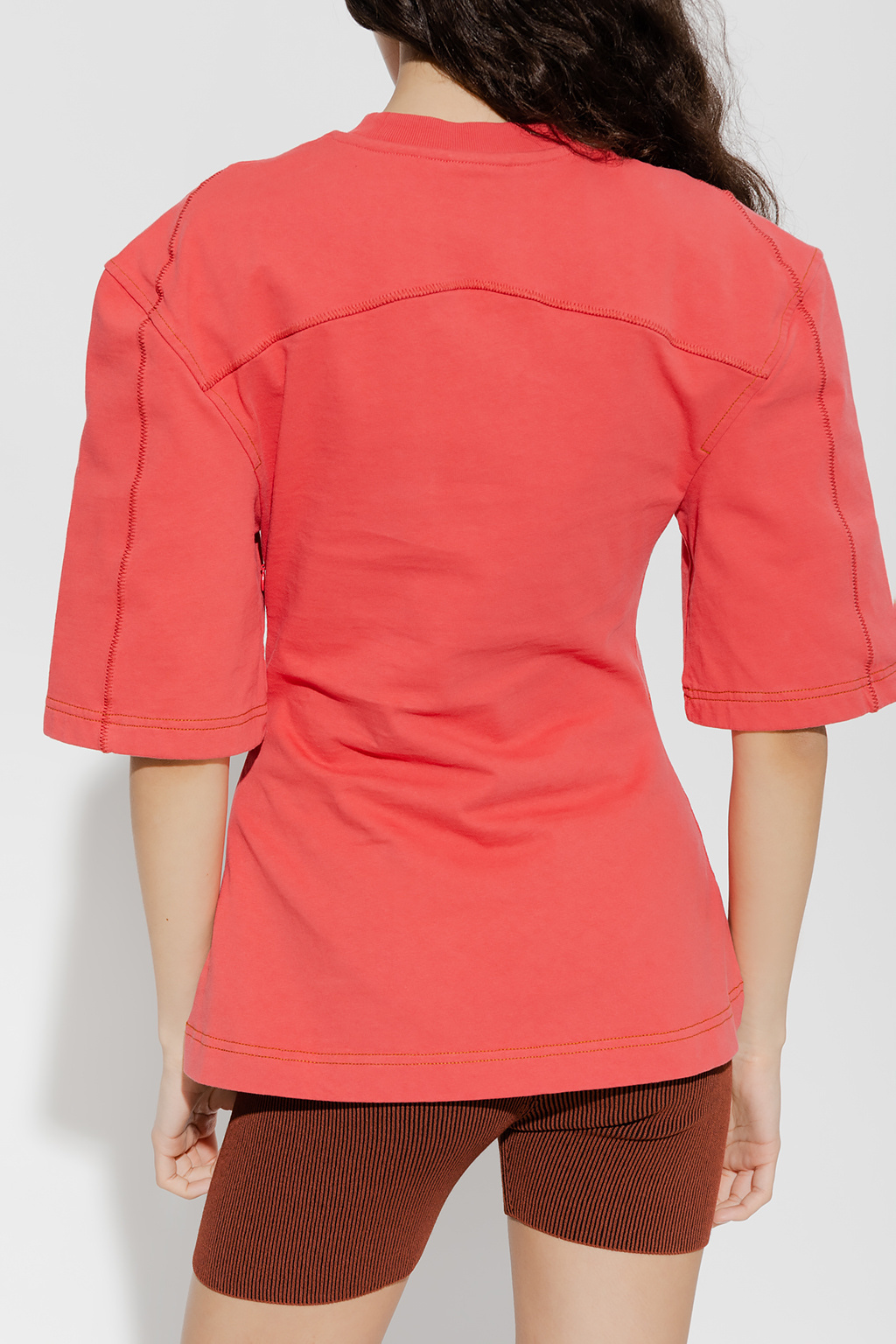 Jacquemus Crew-neck Cotton T-shirt In Red
