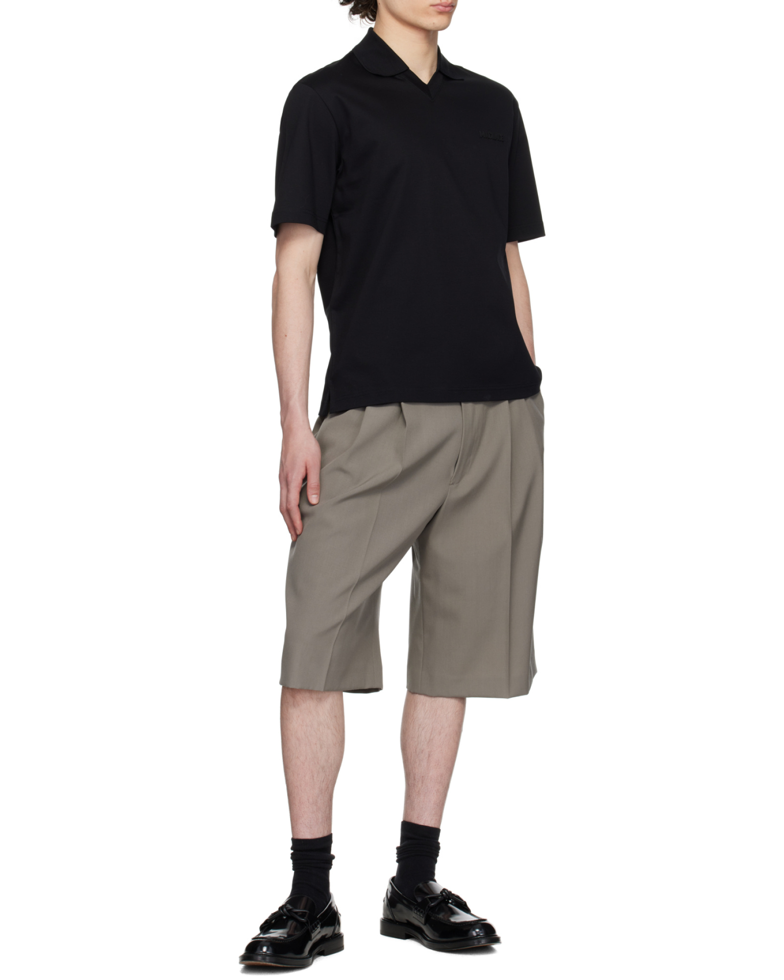 Mackage Short-sleeved Polo Shirt In Black