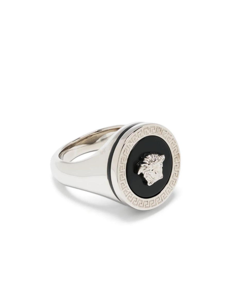 Versace Medusa Logo Detailed Ring In Multicolor