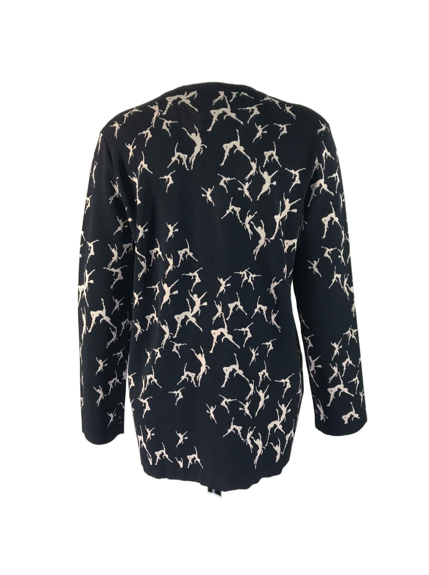 Max Mara Long-sleeved Knitted Cardigan In Black