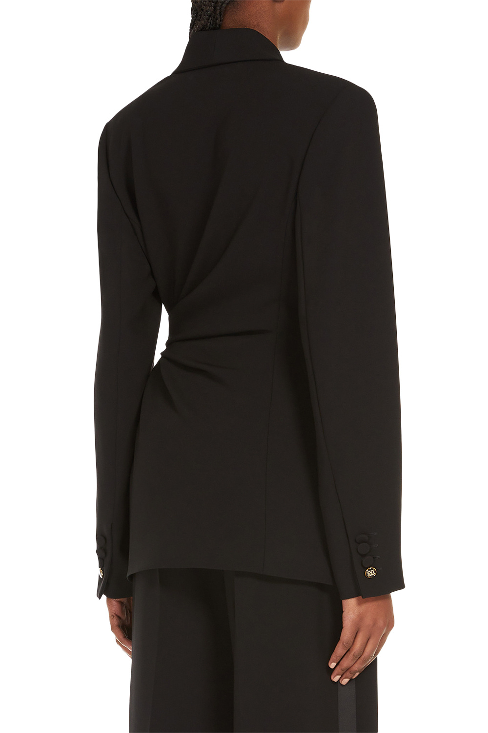Max Mara Comma Piano Jacket In Black