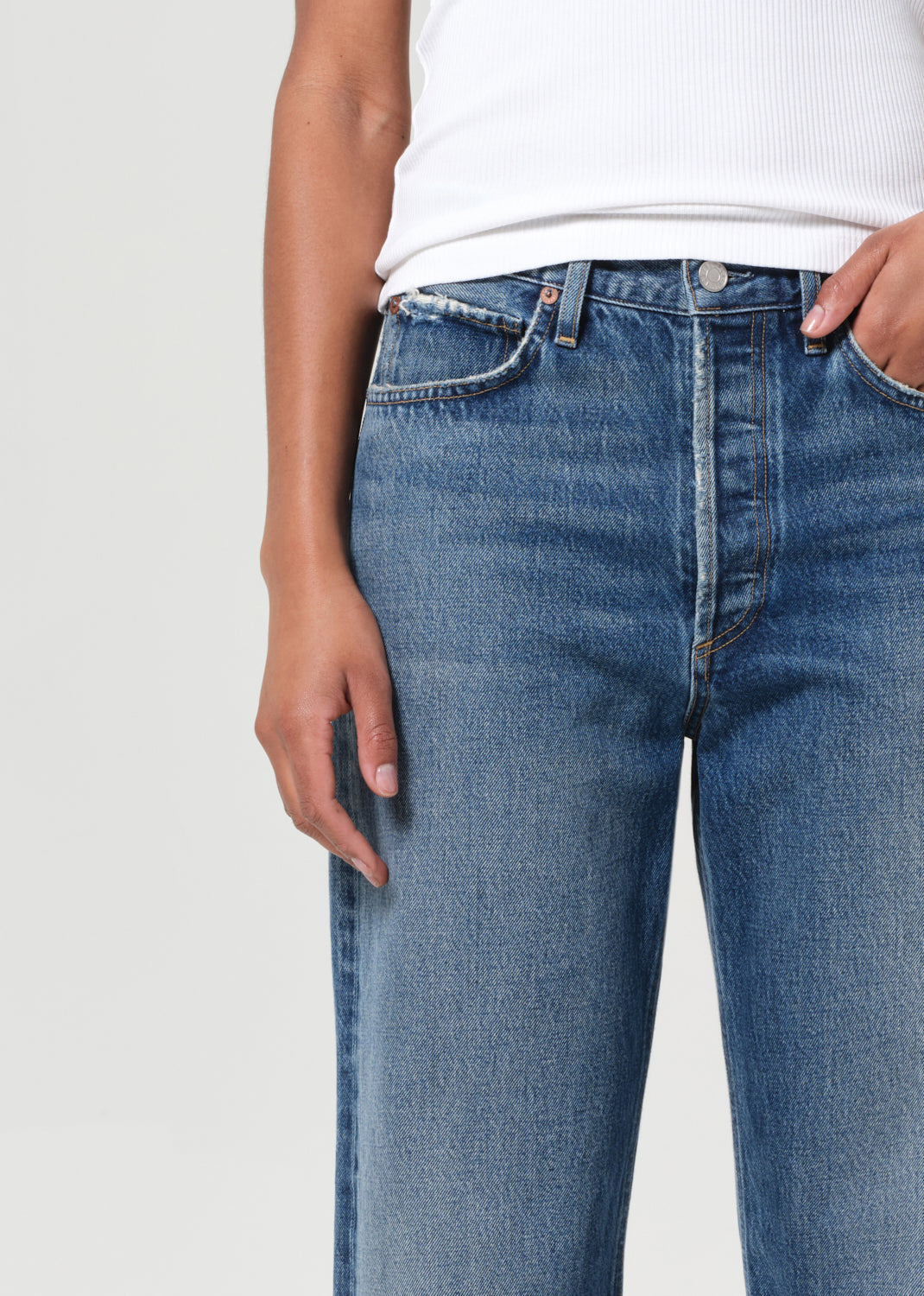 Agolde Straight-leg Jeans In Blue