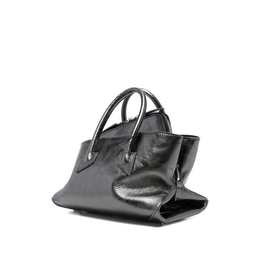 Attico Double Handle Handbag In Black