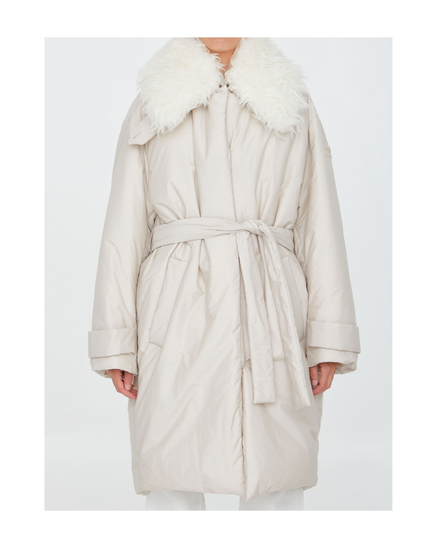 Stella Mccartney Logo Down Jacket In White