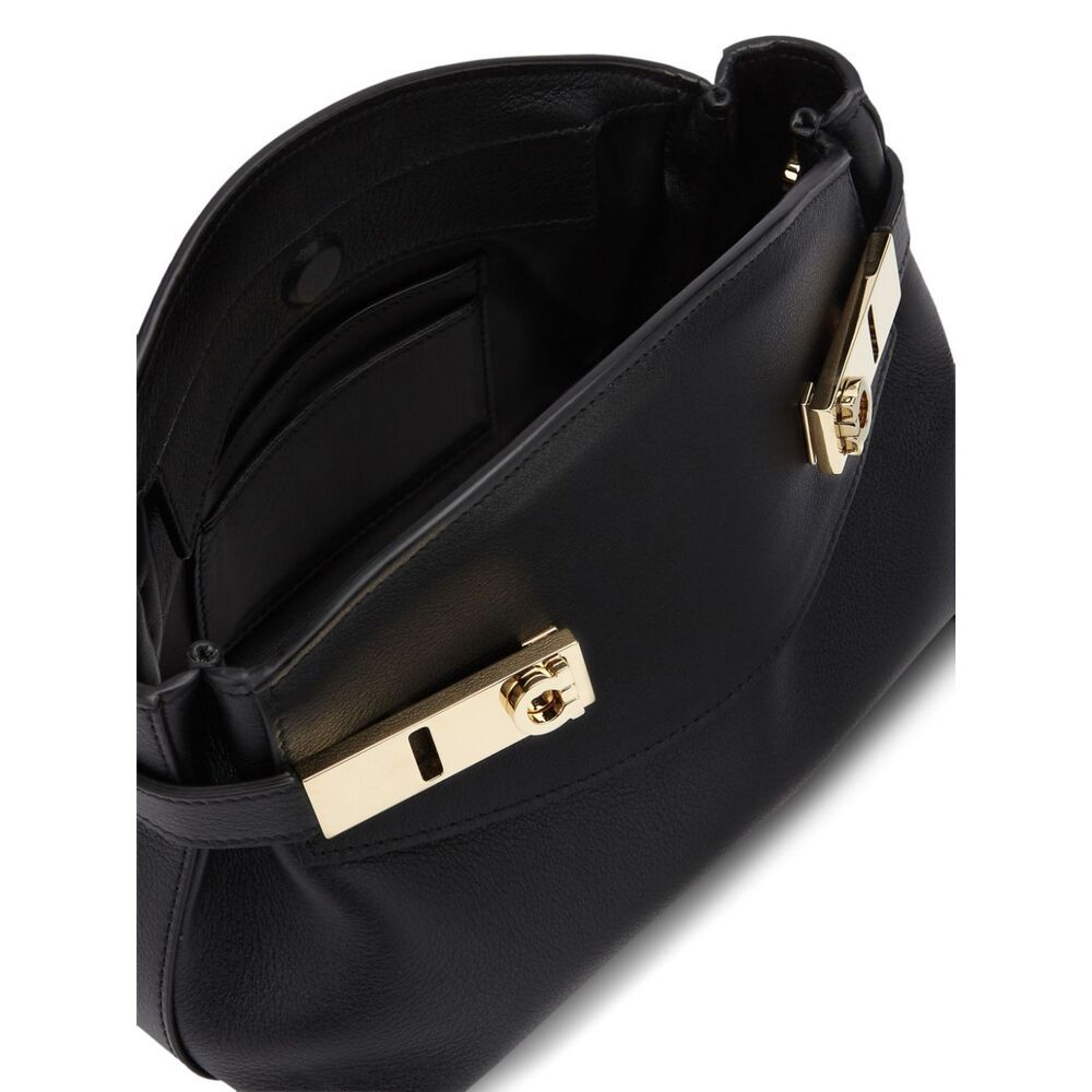 Ferragamo Hug Shoulder Bag In Black