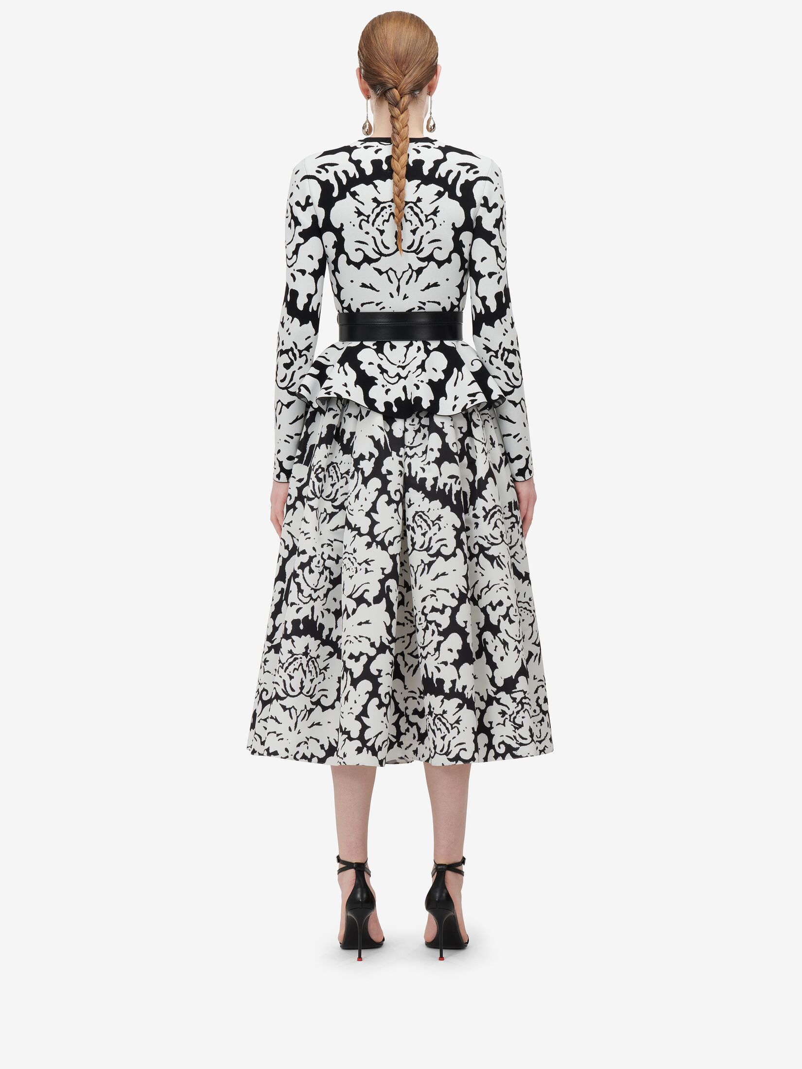 Alexander Mcqueen Pleated Flared Skirt In White