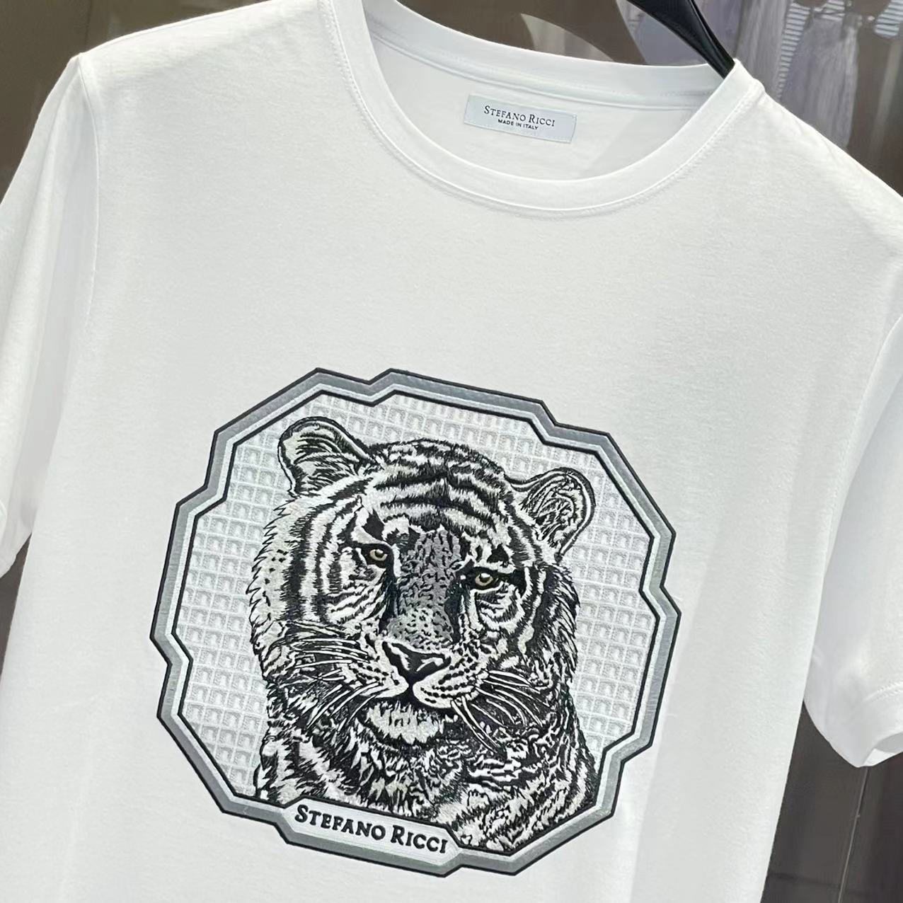 Stefano Ricci Printed Short-sleeved T-shirt In White