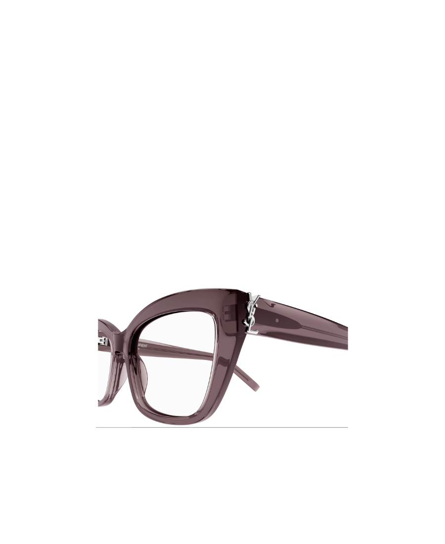 Saint Laurent Cat-eye Frame Glasses In Gray